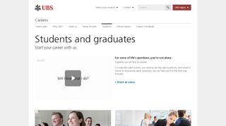
                            6. Karriere für Studenten und Absolventen | UBS Globale Themen