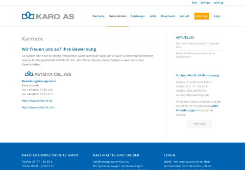 
                            7. Karriere | KARO AS UMWELTSCHUTZ GMBH