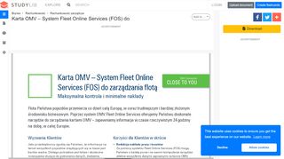 
                            13. Karta OMV – System Fleet Online Services (FOS) do - studylibpl.com