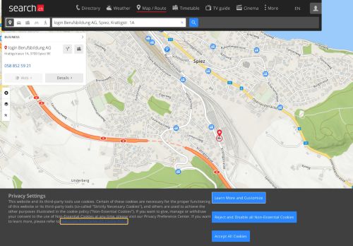 
                            5. Karte: login Berufsbildung AG, Spiez, Krattigstr. 1A - search.ch