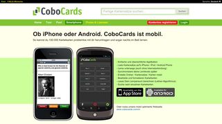 
                            6. Karteikarten mit iPhone, Android mobil lernen. CoboCards