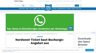 
                            9. Karten: Nordwest Ticket baut Buchungs-Angebot aus - NWZonline