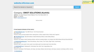 
                            11. Karthik SWOT SOLUTIONS at Website Informer