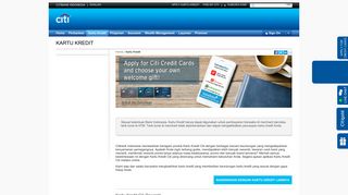
                            5. Kartu Kredit dengan berbagai keuntungan - Citi Indonesia - Citibank