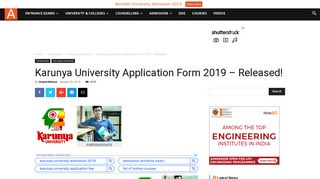 
                            11. Karunya University Application Form 2019 – Released! | AglaSem ...