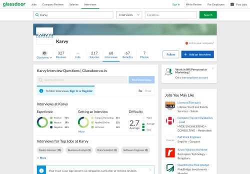 
                            11. Karvy Interview Questions | Glassdoor.co.in