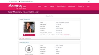 
                            6. Kasar Matrimony - Mangalashtak.com