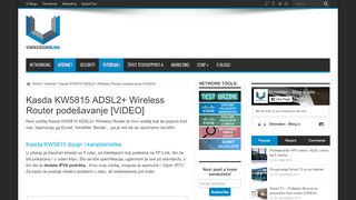 
                            9. Kasda KW5815 ADSL2+ Wireless Router podešavanje VIDEO