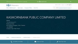 
                            11. KASIKORNBANK PUBLIC COMPANY LIMITED Company Profile | Key ...