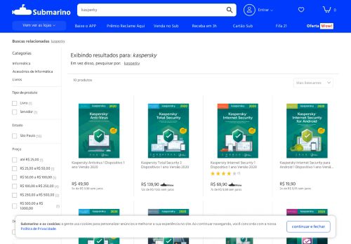 
                            7. Kasperky com Ofertas Incríveis no Submarino.com