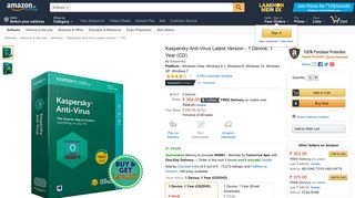 
                            9. Kaspersky Anti-Virus Latest Version - 1 PC Price: Buy ... - Amazon.in
