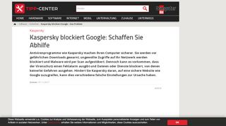 
                            6. Kaspersky blockiert Google – Das Problem | TippCenter