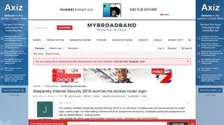
                            12. Kaspersky Internet Security 2016 wont let me access router login ...