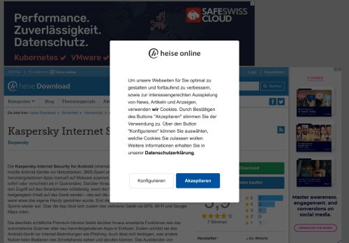 
                            12. Kaspersky Internet Security for Android | heise Download