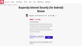 
                            9. Kaspersky Internet Security (for Android) Review & Rating | PCMag.com