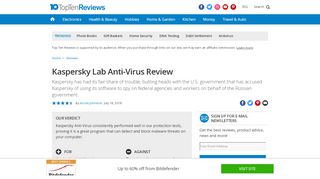 
                            13. Kaspersky Lab Anti-Virus 2018 Review - Pros, Cons and Verdict