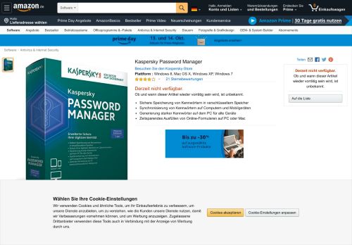 
                            9. Kaspersky Password Manager: Amazon.de: Software