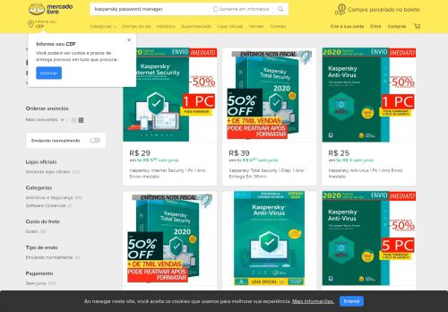 
                            10. Kaspersky Password Manager - Informática no Mercado Livre Brasil