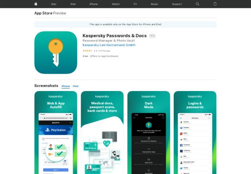 
                            12. Kaspersky Password Manager on the App Store - iTunes - Apple