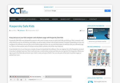 
                            11. Kaspersky Safe Kids - Online Computer Tips