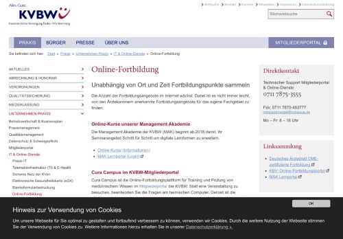 
                            9. Kassenärztliche Vereinigung Baden-Württemberg: Online-Fortbildung