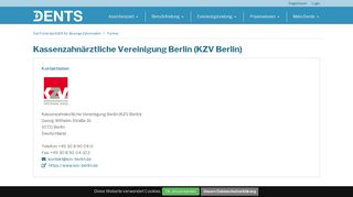 
                            11. Kassenzahnärztliche Vereinigung Berlin (KZV Berlin) auf : Dents.de