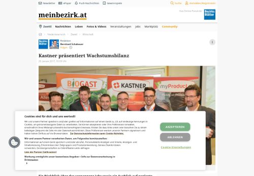 
                            13. Kastner präsentiert Wachstumsbilanz - Zwettl - Meinbezirk.at
