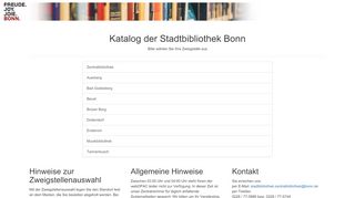 
                            1. Katalog der Stadtbibliothek Bonn