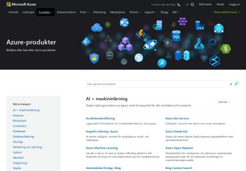 
                            9. Katalog över Azure Cloud Services | Microsoft Azure