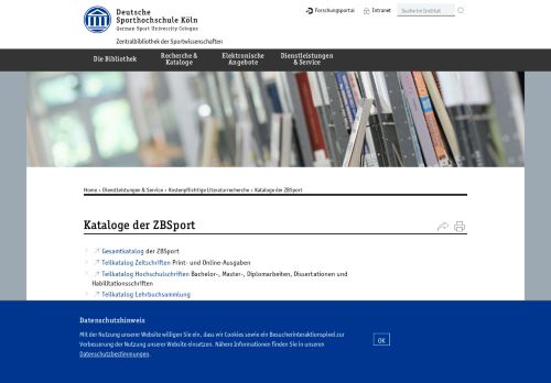 
                            6. Kataloge der ZBSport - Zentralbibliothek der Sportwissenschaften ...