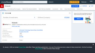
                            6. Kataweb | Crunchbase