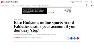 
                            9. Kate Hudson's online sports brand Fabletics drains your account if you ...