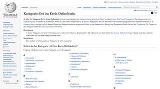 
                            5. Kategorie:Ort im Kreis Ostholstein – Wikipedia