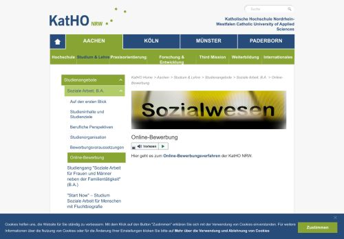 
                            2. KatHO: Online-Bewerbung