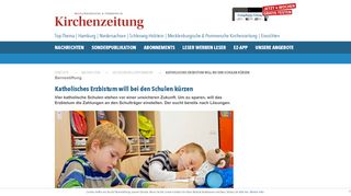 
                            10. Katholisches Erzbistum will bei den Schulen kürzen