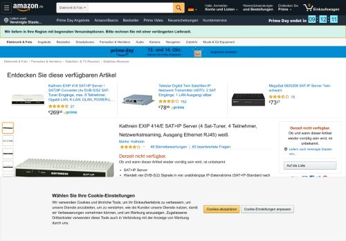 
                            5. Kathrein EXIP 414/E SAT>IP Server weiß: Amazon.de: Elektronik