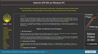 
                            4. Kathrein UFS 925 am Windows-PC - Günter Pilger