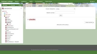 
                            4. Katikati College: Library - moodle@kkc