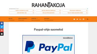 
                            8. Kattava Paypal Suomi -ohje (päivitetty 2018) | Rahantakoja