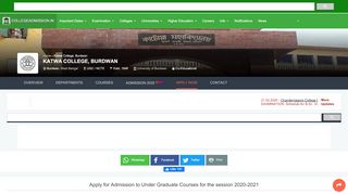 
                            5. Katwa College, Burdwan - Apply Now for Admission 2019, Online ...