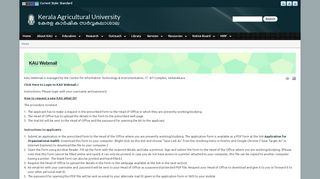 
                            8. KAU Webmail | Kerala Agricultural University