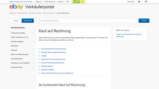 
                            12. Kauf auf Rechnung | eBay Verkäuferportal