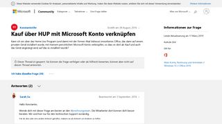 
                            7. Kauf über HUP mit Microsoft Konto verknüpfen - Microsoft Community