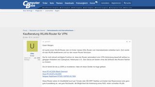 
                            4. Kaufberatung WLAN-Router für VPN | ComputerBase Forum