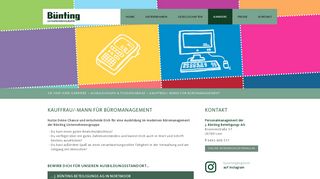 
                            1. Kauffrau/-mann für Büromanagement - Bünting