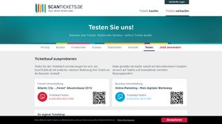 
                            7. Kaufprozess testen - Online Tickets, Mobile Tickets, E ... - ScanTickets.de
