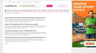 
                            10. Kaupthing: aktuelle News & Infos - T-Online