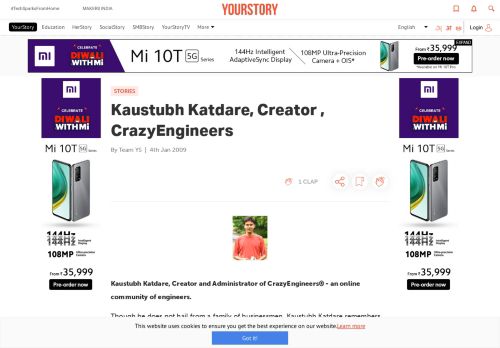 
                            8. Kaustubh Katdare, Creator , CrazyEngineers - YourStory