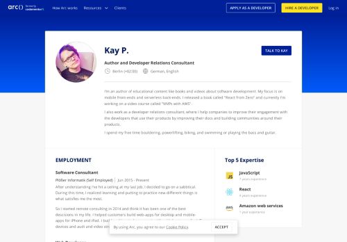 
                            10. Kay F. Plößer - JavaScript Developer For Hire on CodementorX