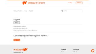 
                            5. Kaydol – Wattpad Yardım - Wattpad Support